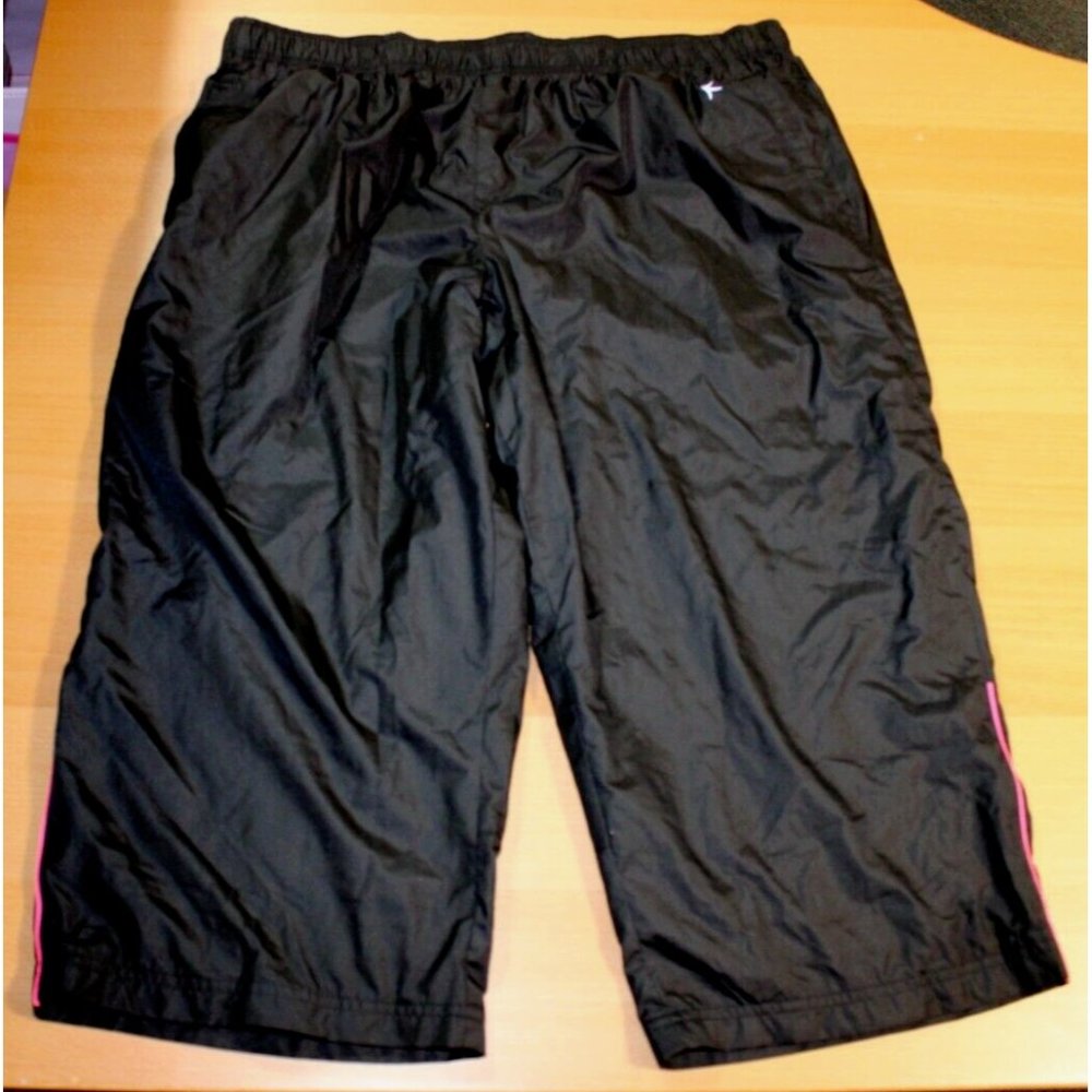 Womens Danskin Now Windbreaker Capri Pants XXL 20 Black DL13B-106 Activewear